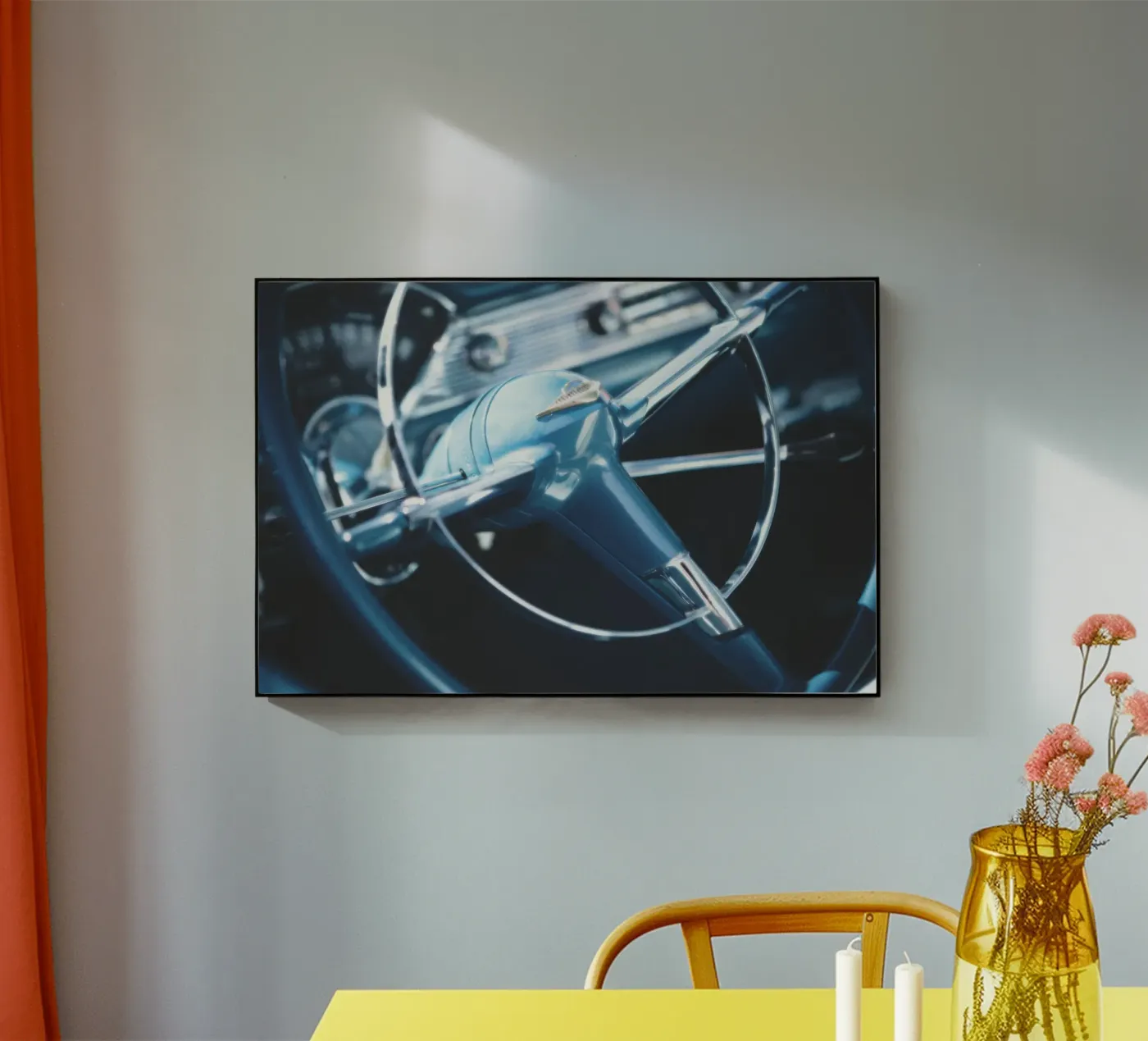 Blue Chevy plexiglass da Dave Hare Photography