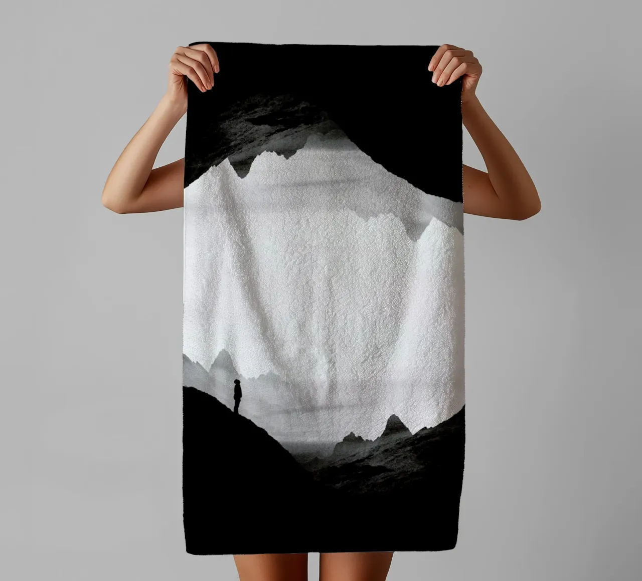 Black Wasteland Isolation towel by Stoian Hitrov