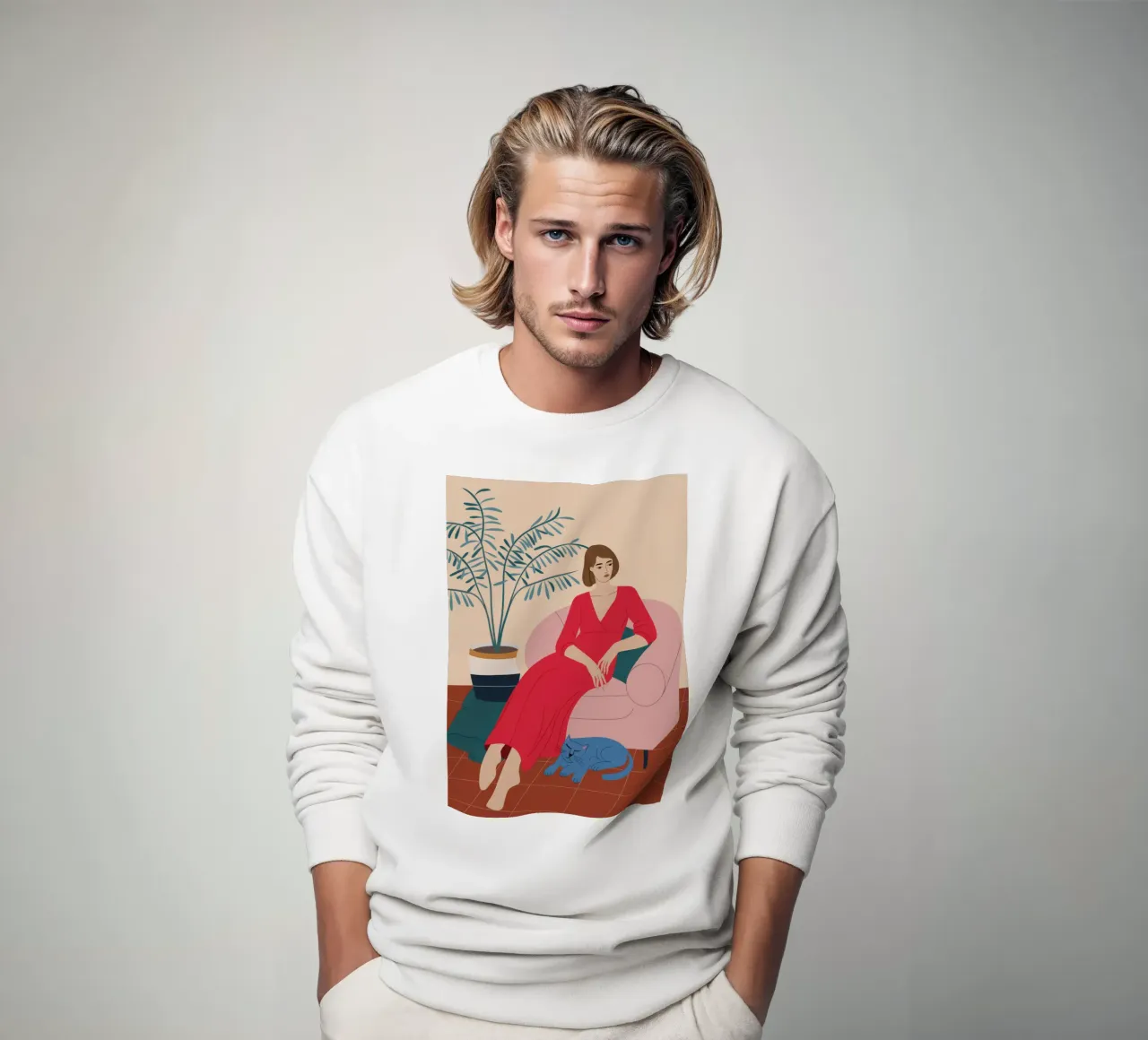 Abito rosso relax felpa da Kamera Obskura