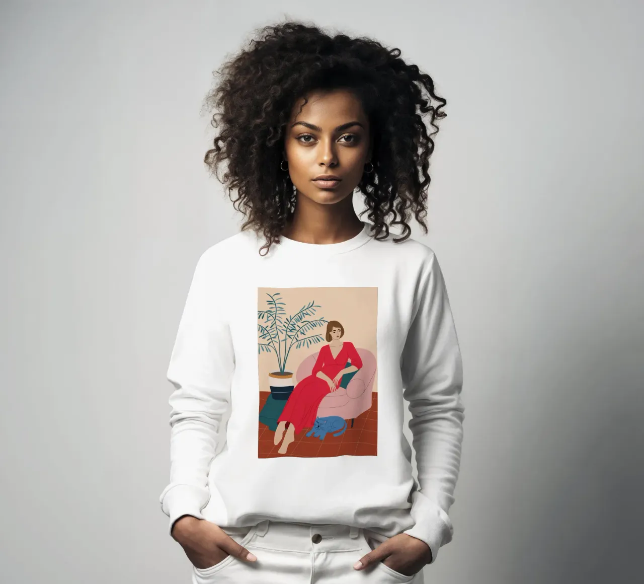 Abito rosso relax felpa da Kamera Obskura