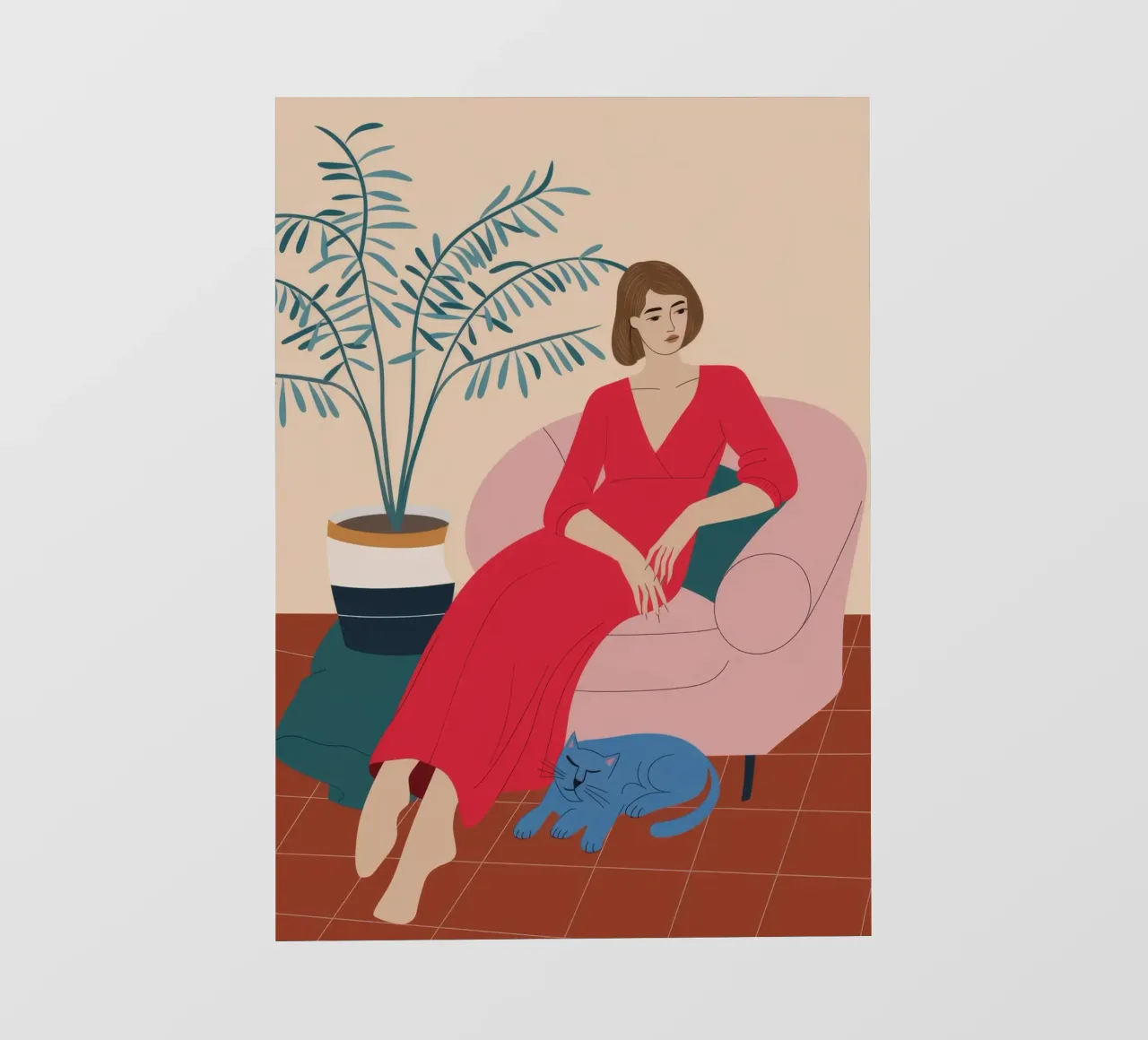 Abito rosso relax telo in pvc da Kamera Obskura