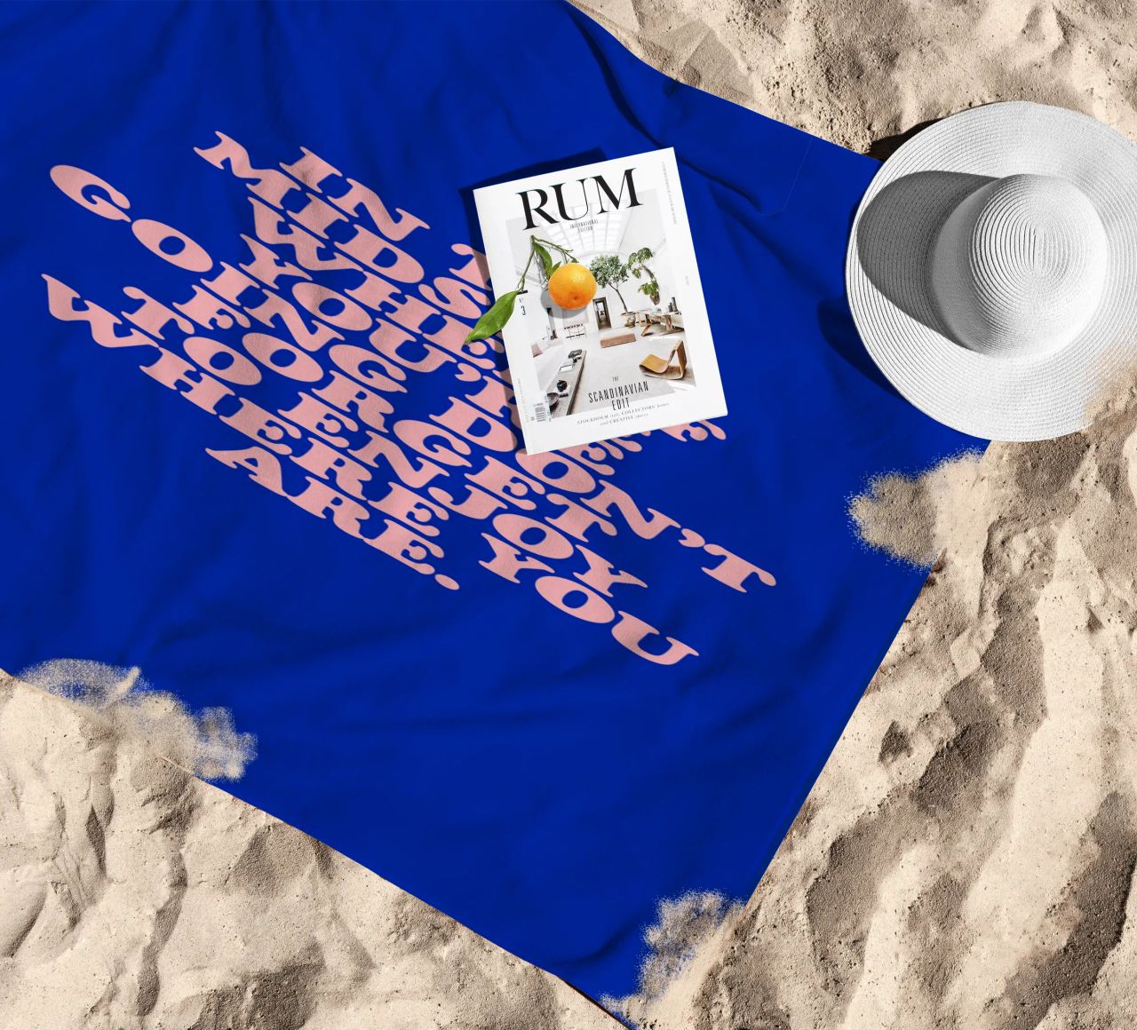 In The Midst Of Where You’re Going Don’t Forget To Enjoy beach towel by THE MOTIVATED TYPE