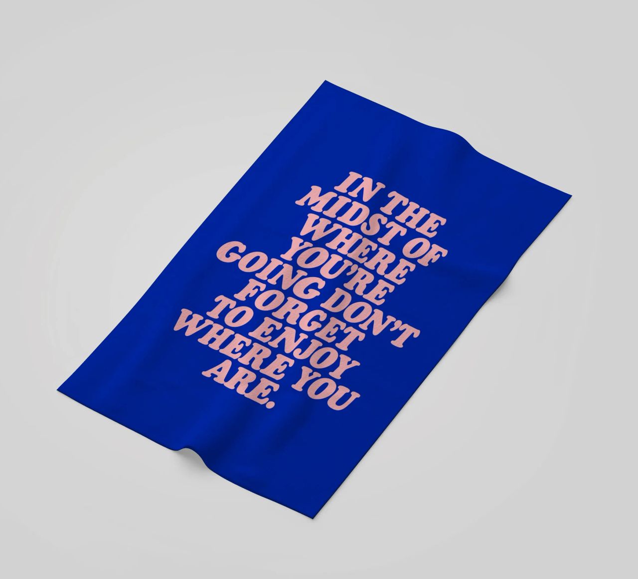 In The Midst Of Where You’re Going Don’t Forget To Enjoy beach towel by THE MOTIVATED TYPE