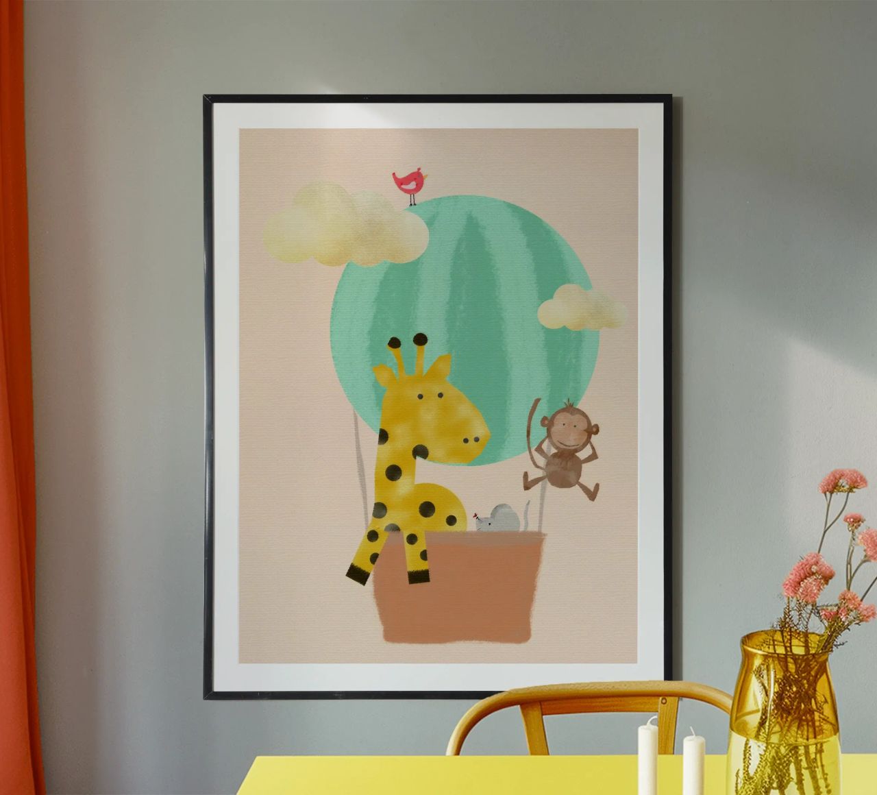 Freunde im Heißluftballon poster by maramirage