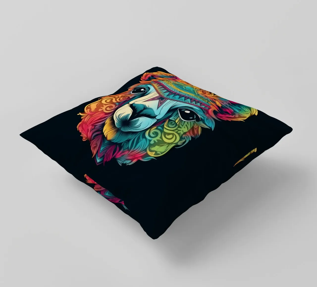 Tatoo Alpaca decorative cushion by Animal Portraits
