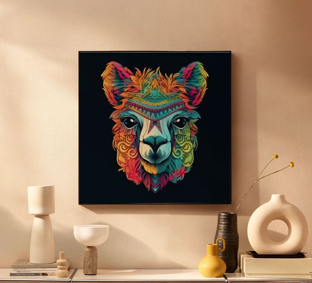 Tatoo Alpaca alluminio dibond da Animal Portraits