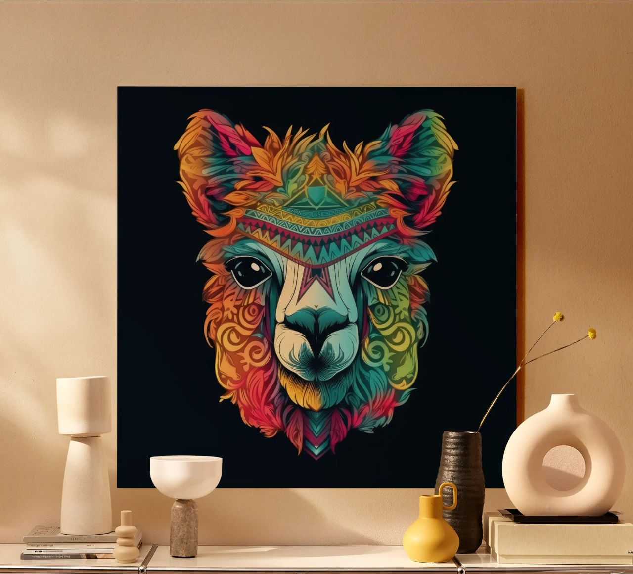 Tatoo Alpaca alluminio dibond da Animal Portraits