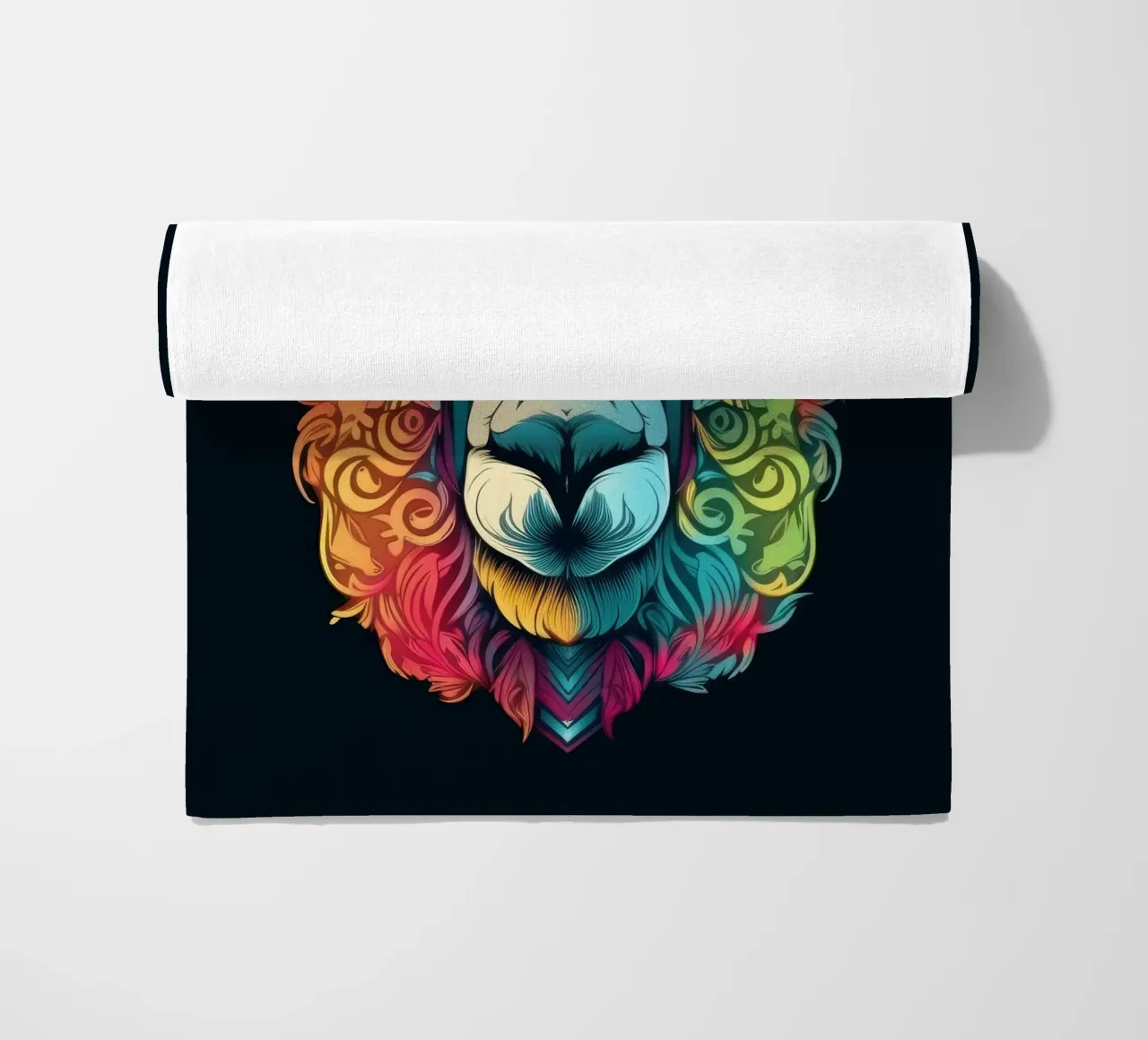 Tatoo Alpaca beach towel by Animal Portraits
