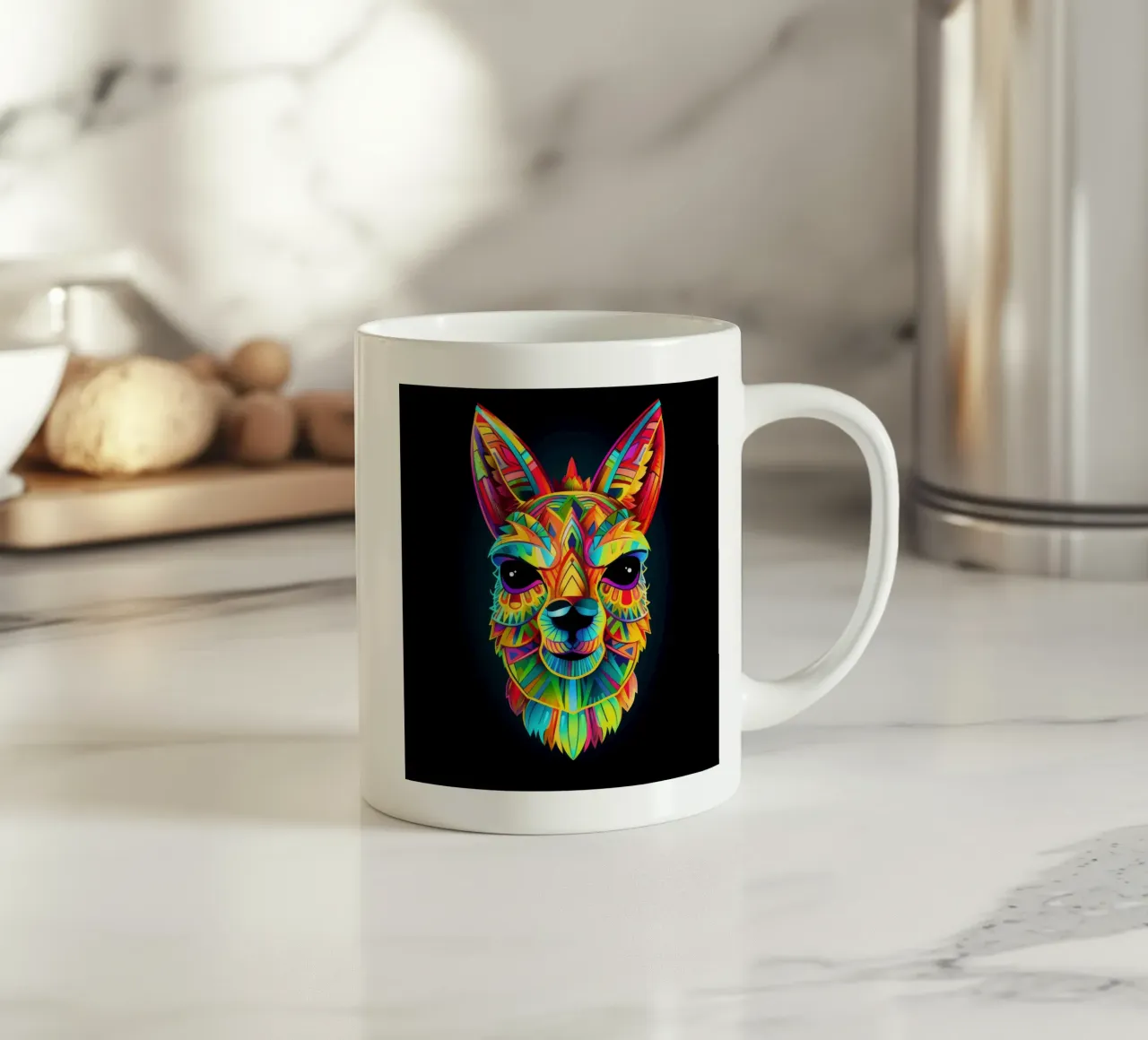 Tatoo Alpaca ceramic mug by Animal Portraits