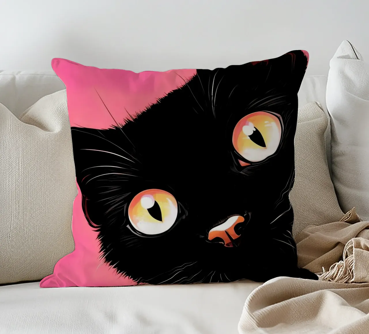 gatto curioso cuscino da 🎁 ARTVI-SHOP