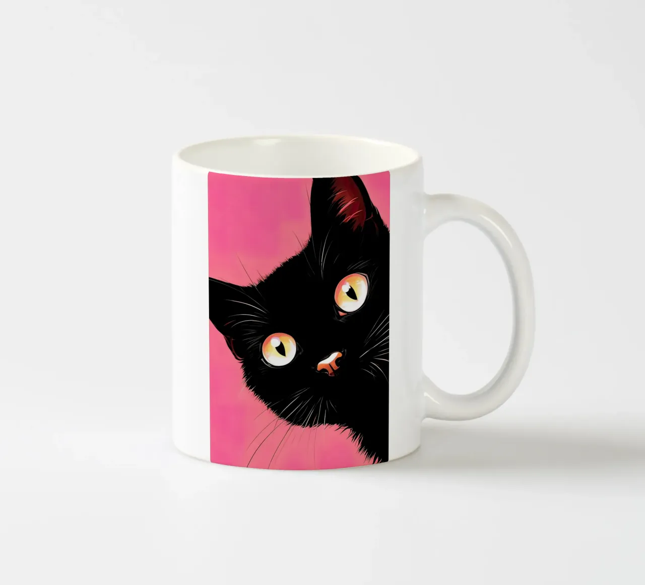 gatto curioso tazza in ceramica da ARTVI-SHOP