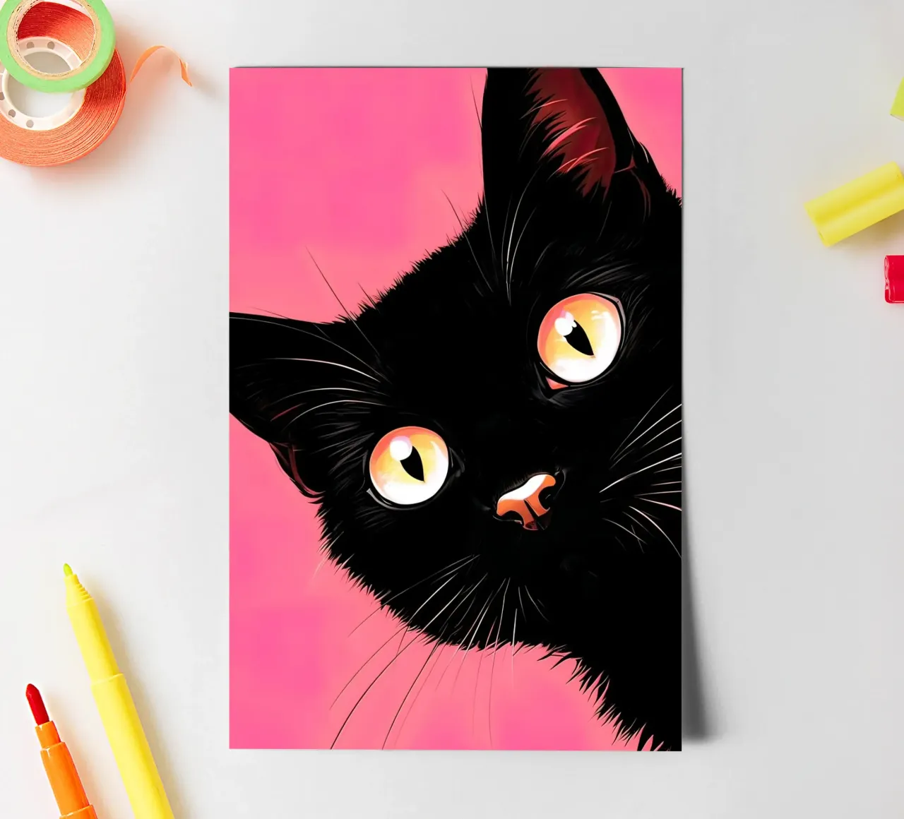 neugierige Katze Stickerbogen von 🎁 ARTVI-SHOP