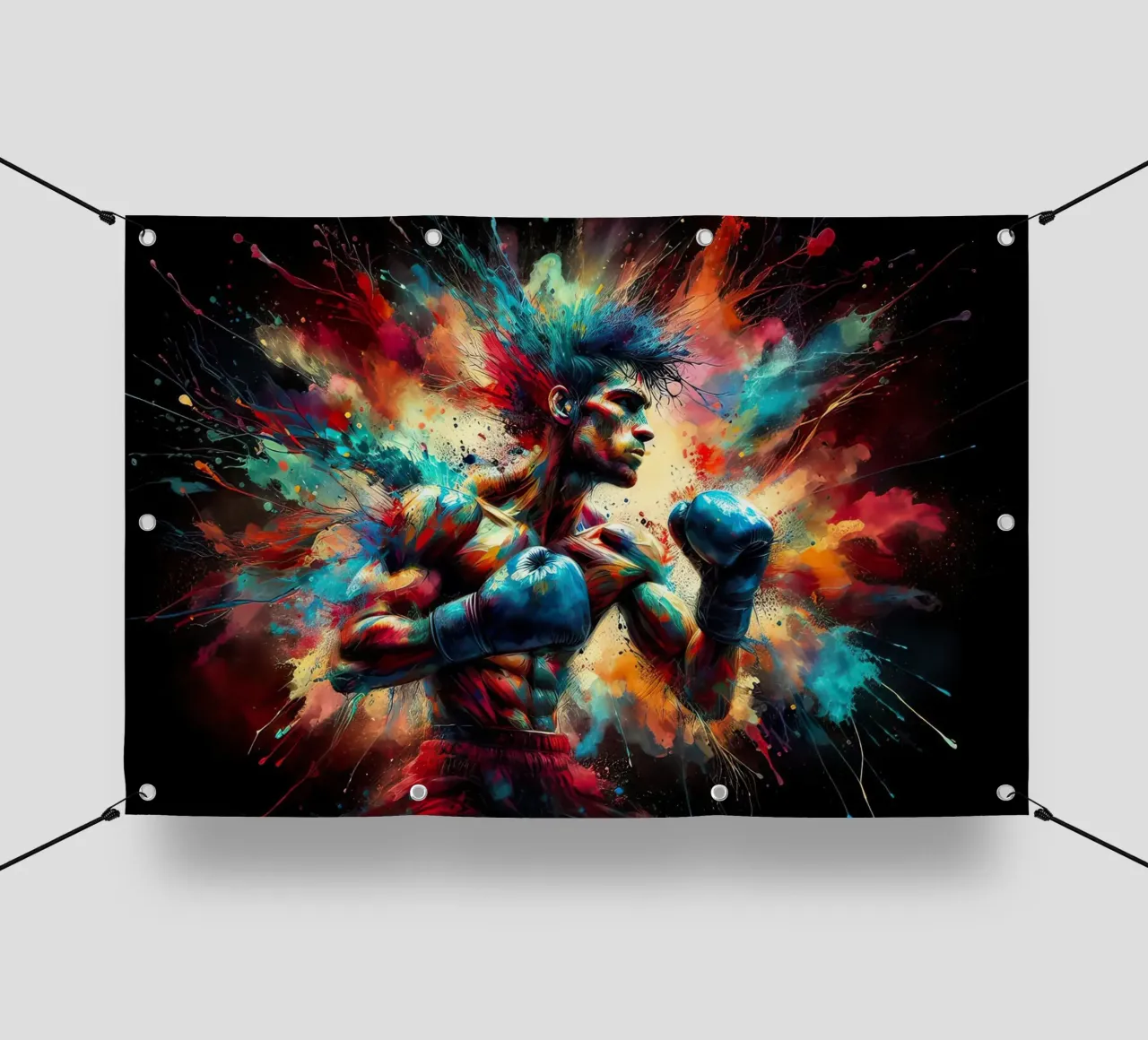 Boxer in acquerello telo in pvc da ARTVI-SHOP