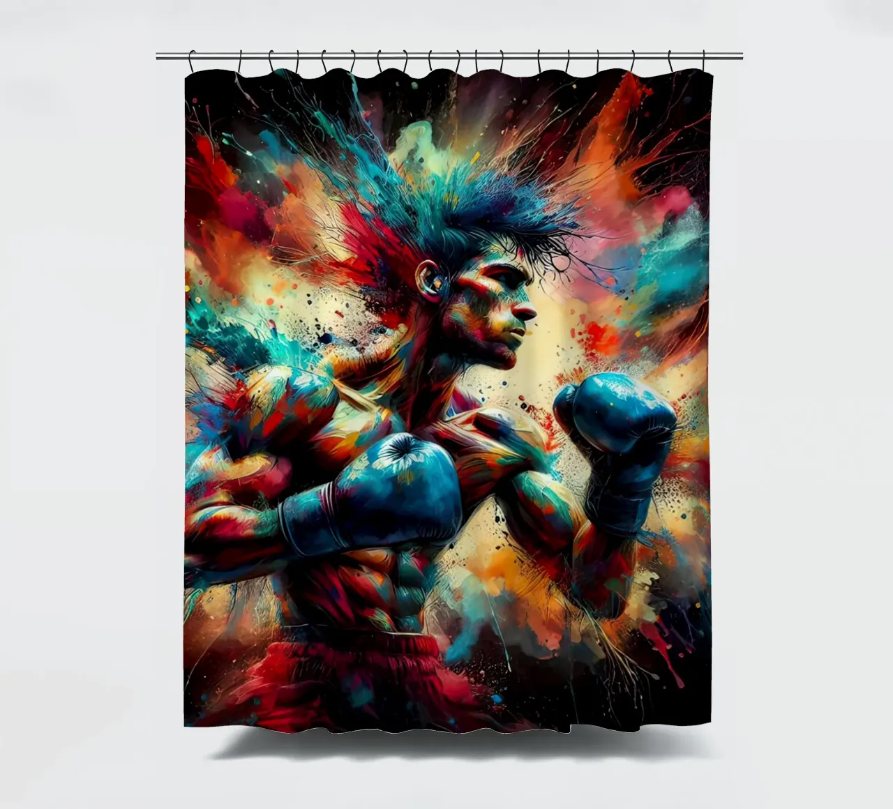 Boxer in acquerello tenda da doccia da 🎁 ARTVI-SHOP