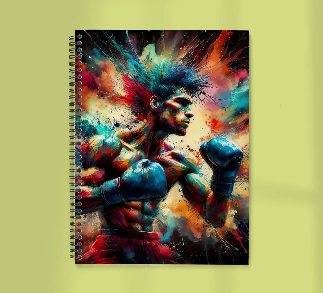 Boxer in aquarel notitieboek met spiraal van 🎁 ARTVI-SHOP