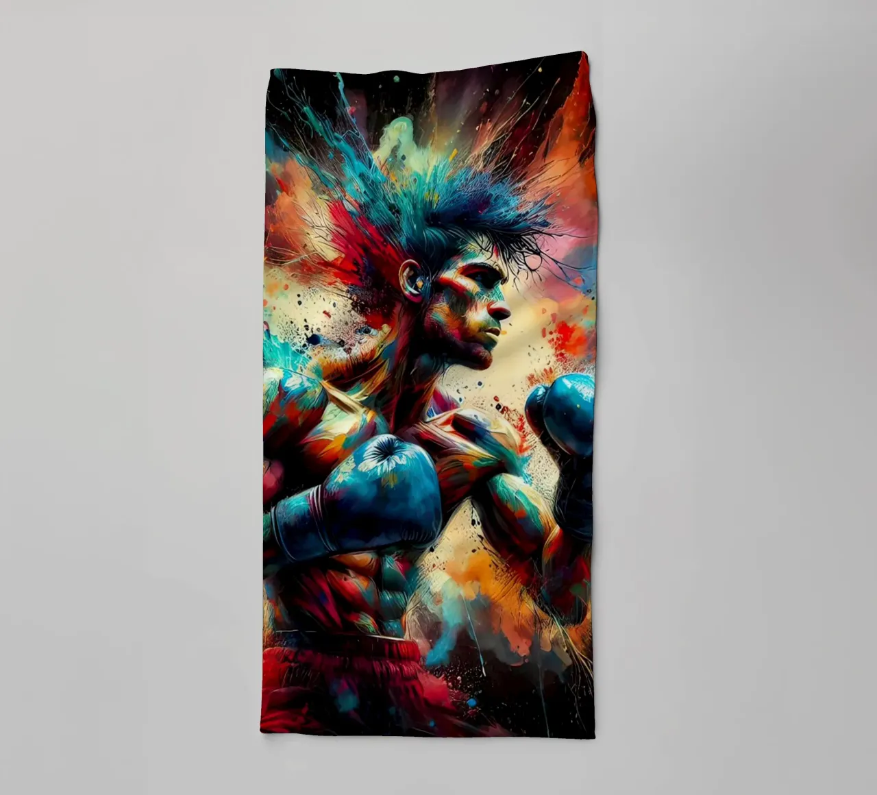 Boxer in acquerello asciugamano da bagno da ARTVI-SHOP