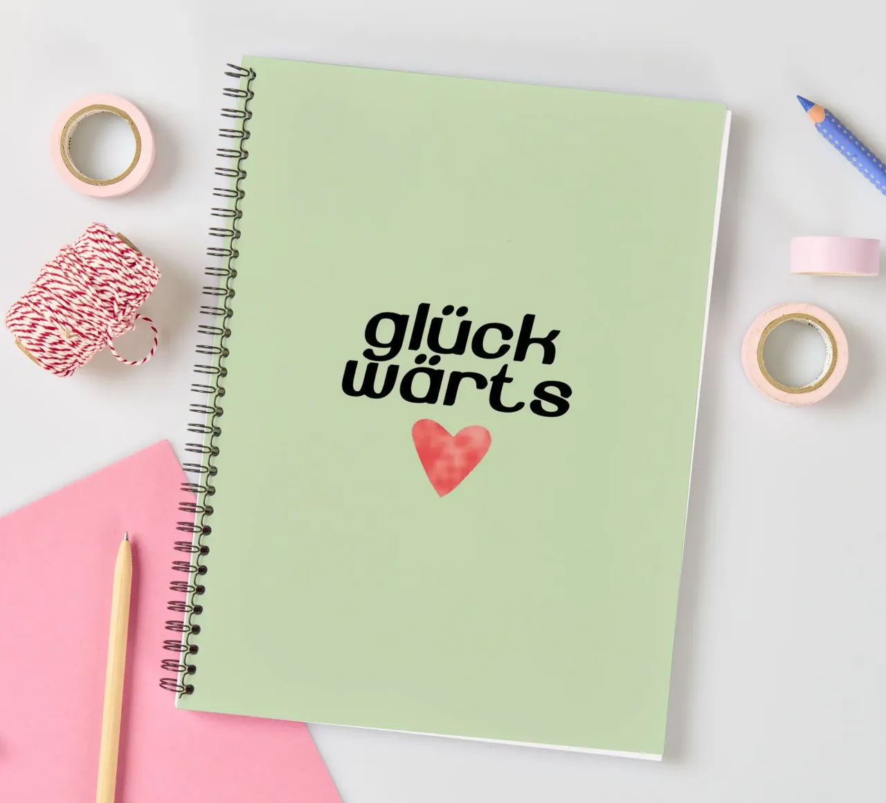 Glückwärts spiral notebook by maramirage
