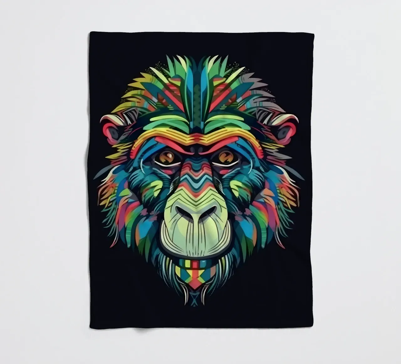 Babbuino Tatoo coperta in pile da Animal Portraits