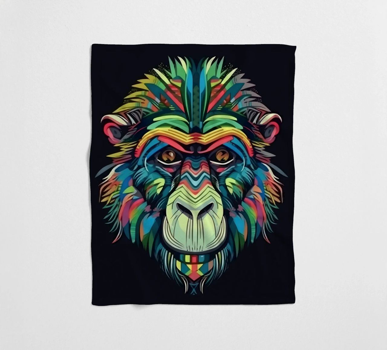 Babbuino Tatoo coperta in pile da Animal Portraits