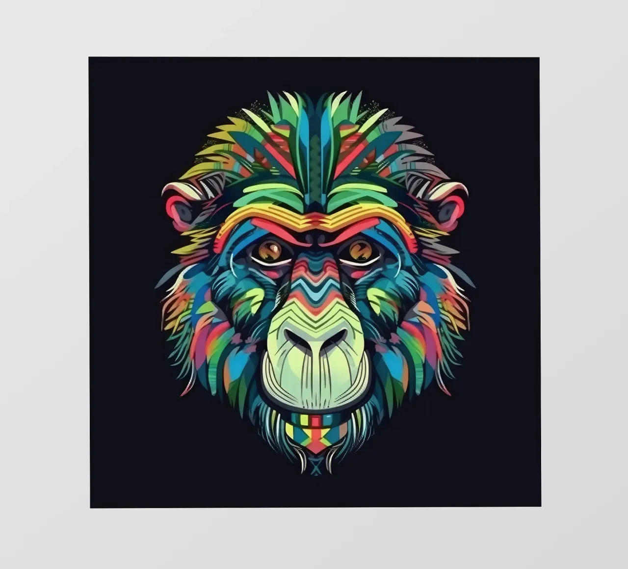 Tatoo-Pavian Backlit Folie von Animal Portraits