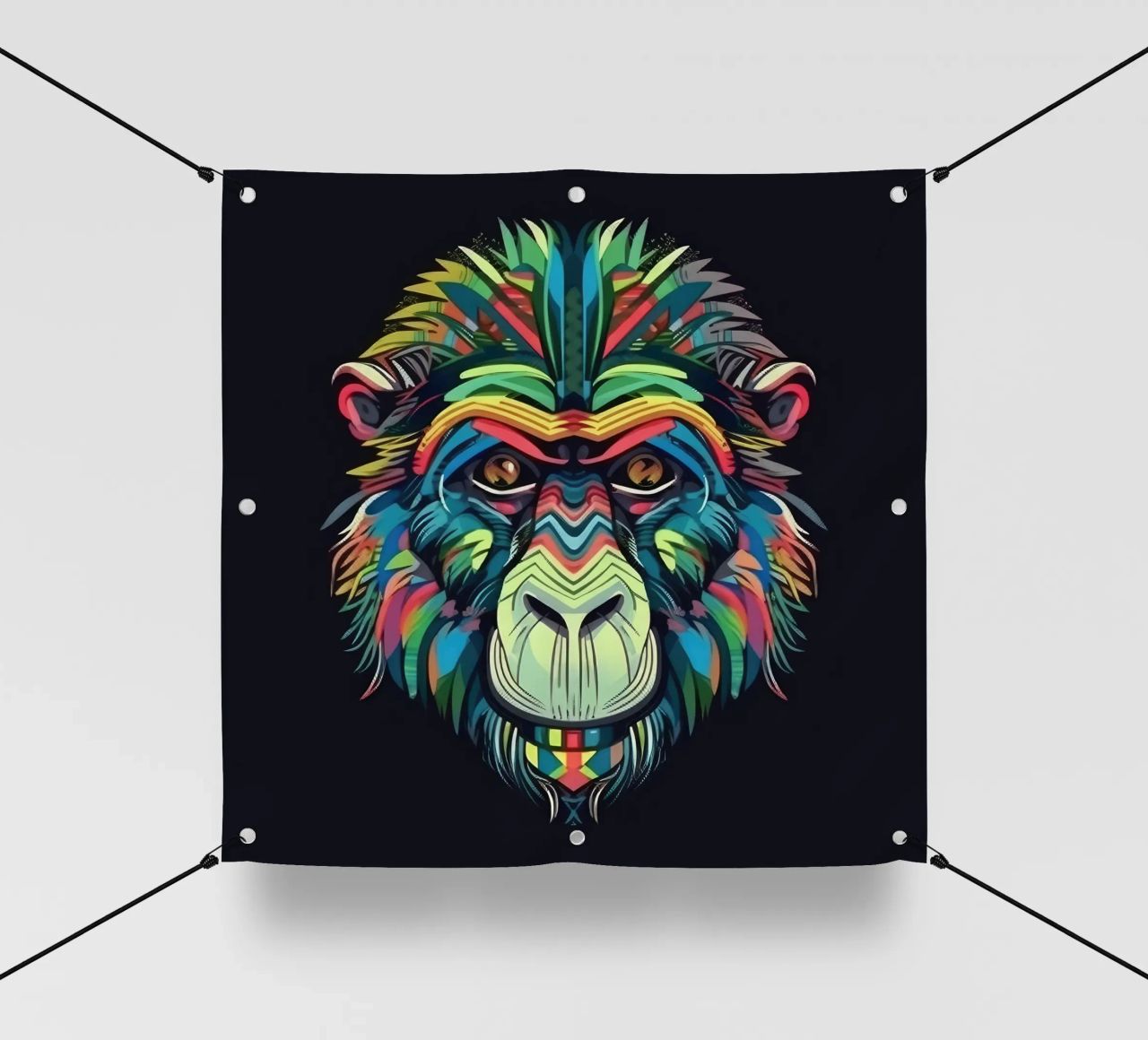 Babbuino Tatoo telo in pvc da Animal Portraits