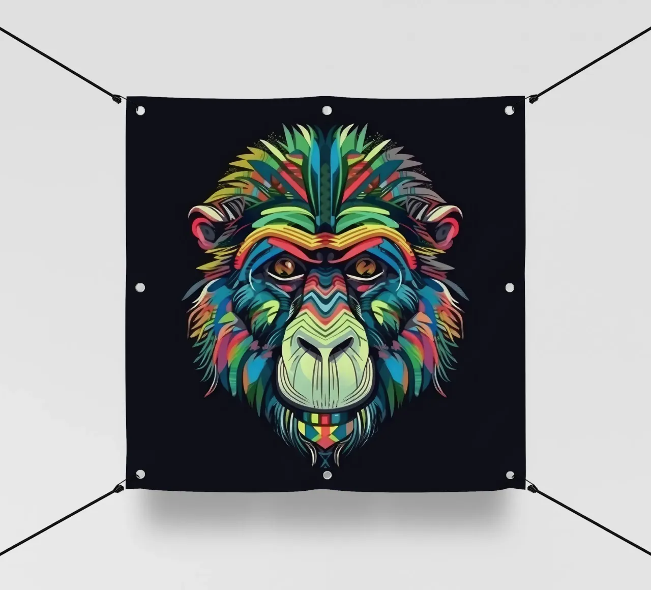 Tatoo-Pavian PVC Plane von Animal Portraits