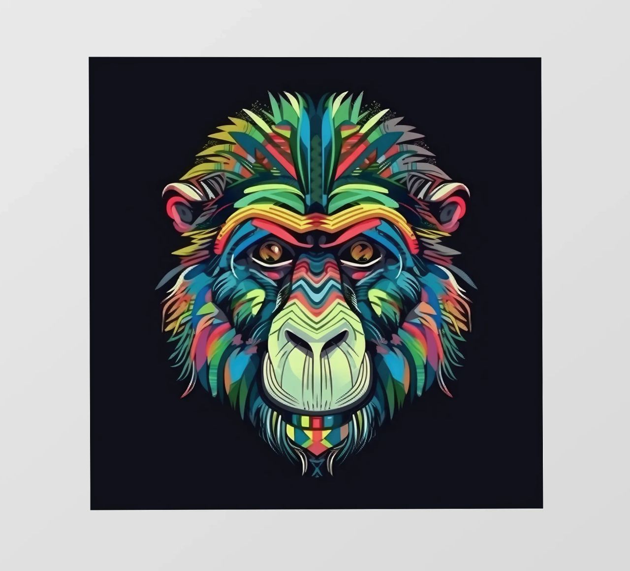 Babbuino Tatoo telo in pvc da Animal Portraits