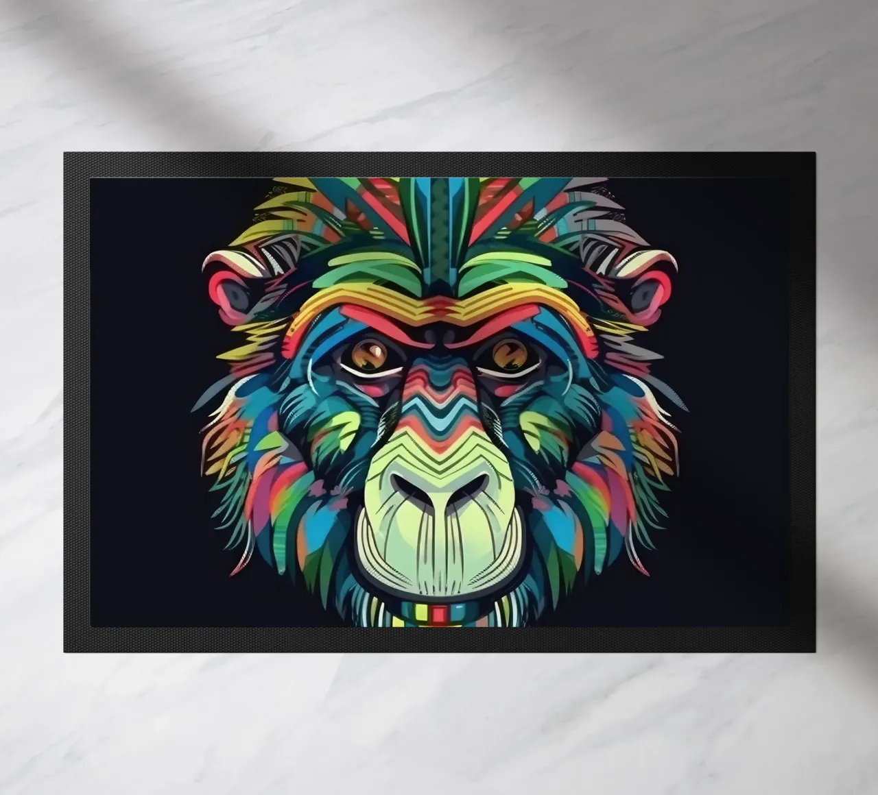 Tatoo Baboon paillasson de Animal Portraits