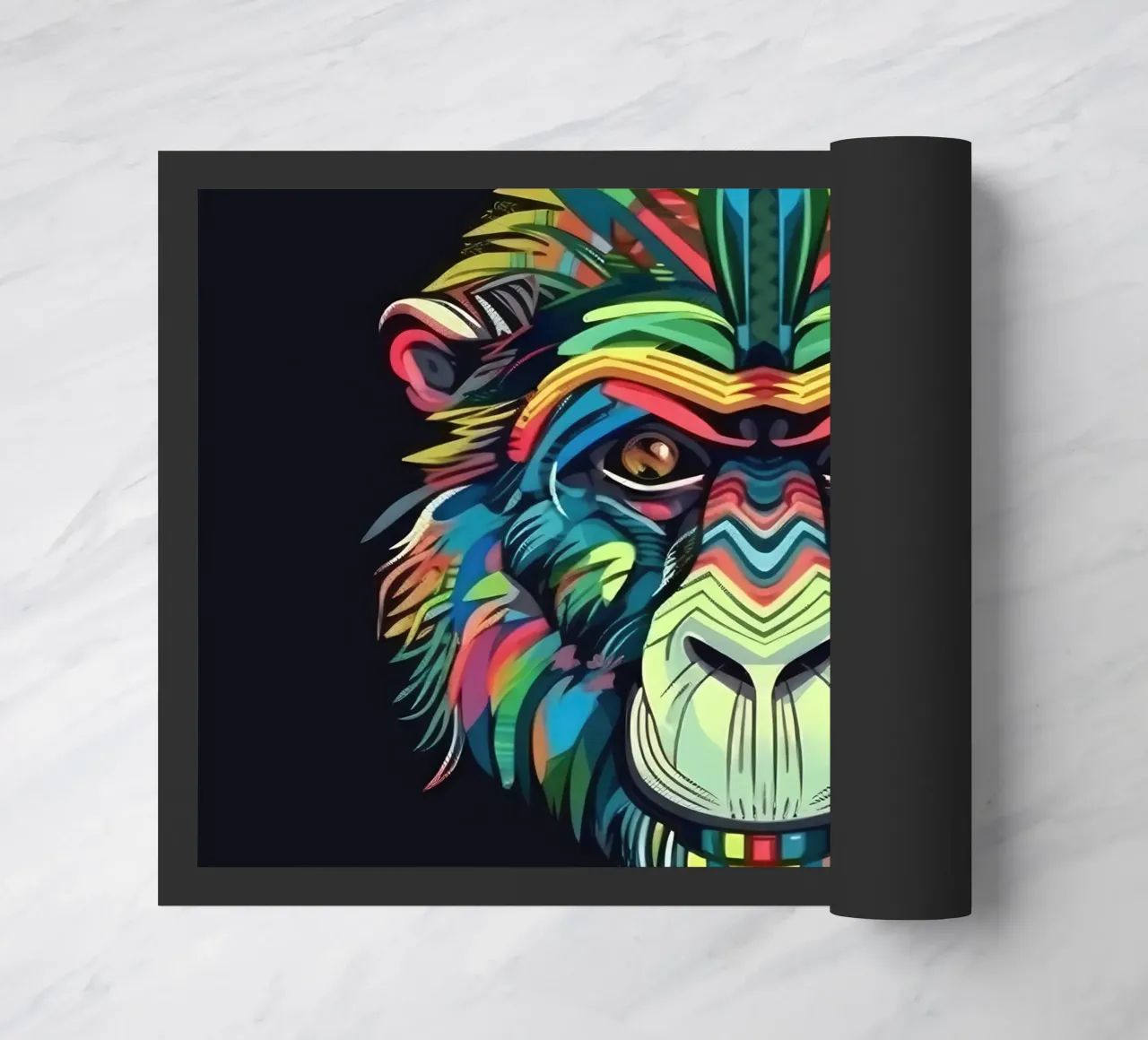 Tatoo Baboon paillasson de Animal Portraits