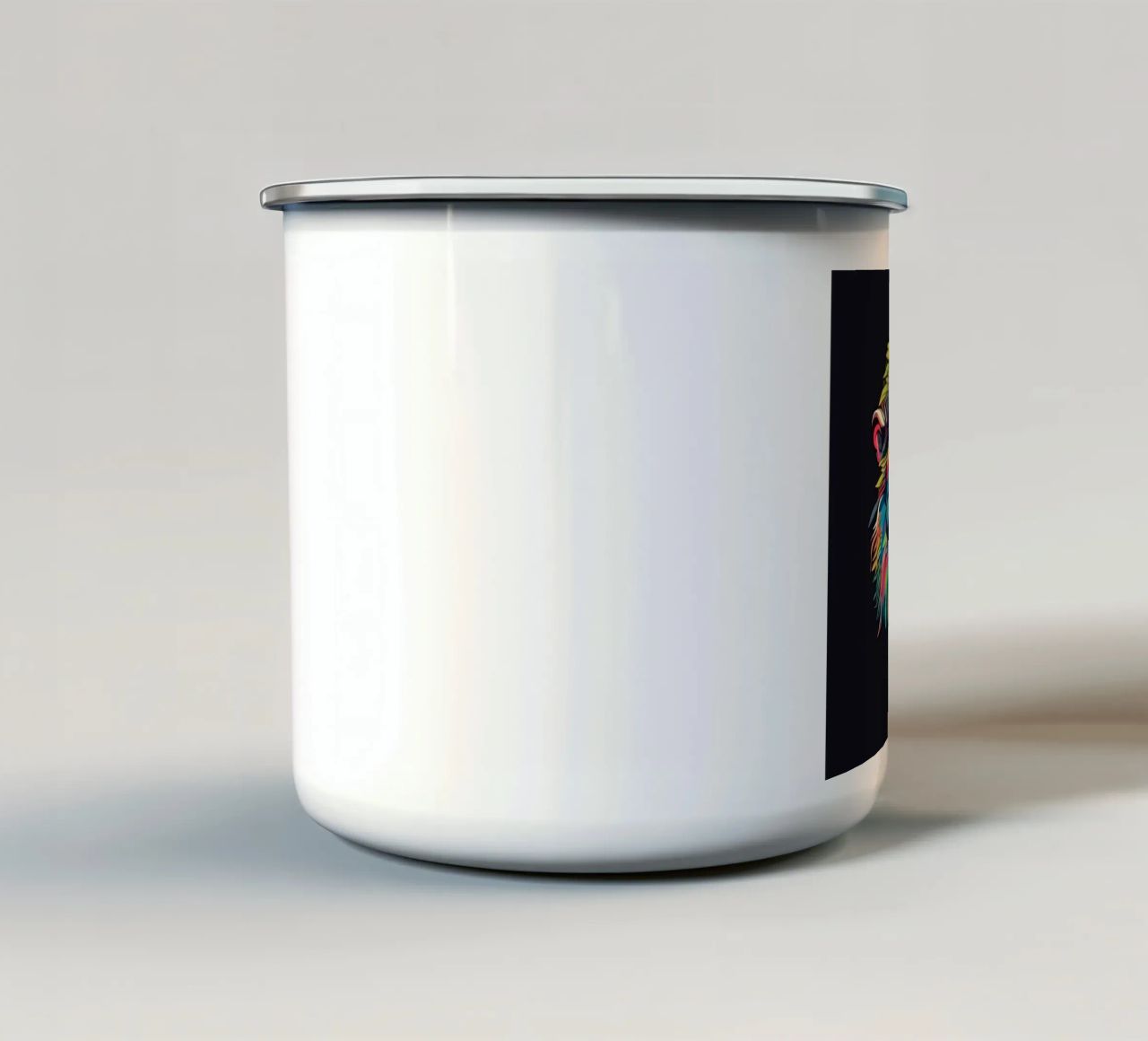 Babbuino Tatoo tazza in smalto da Animal Portraits
