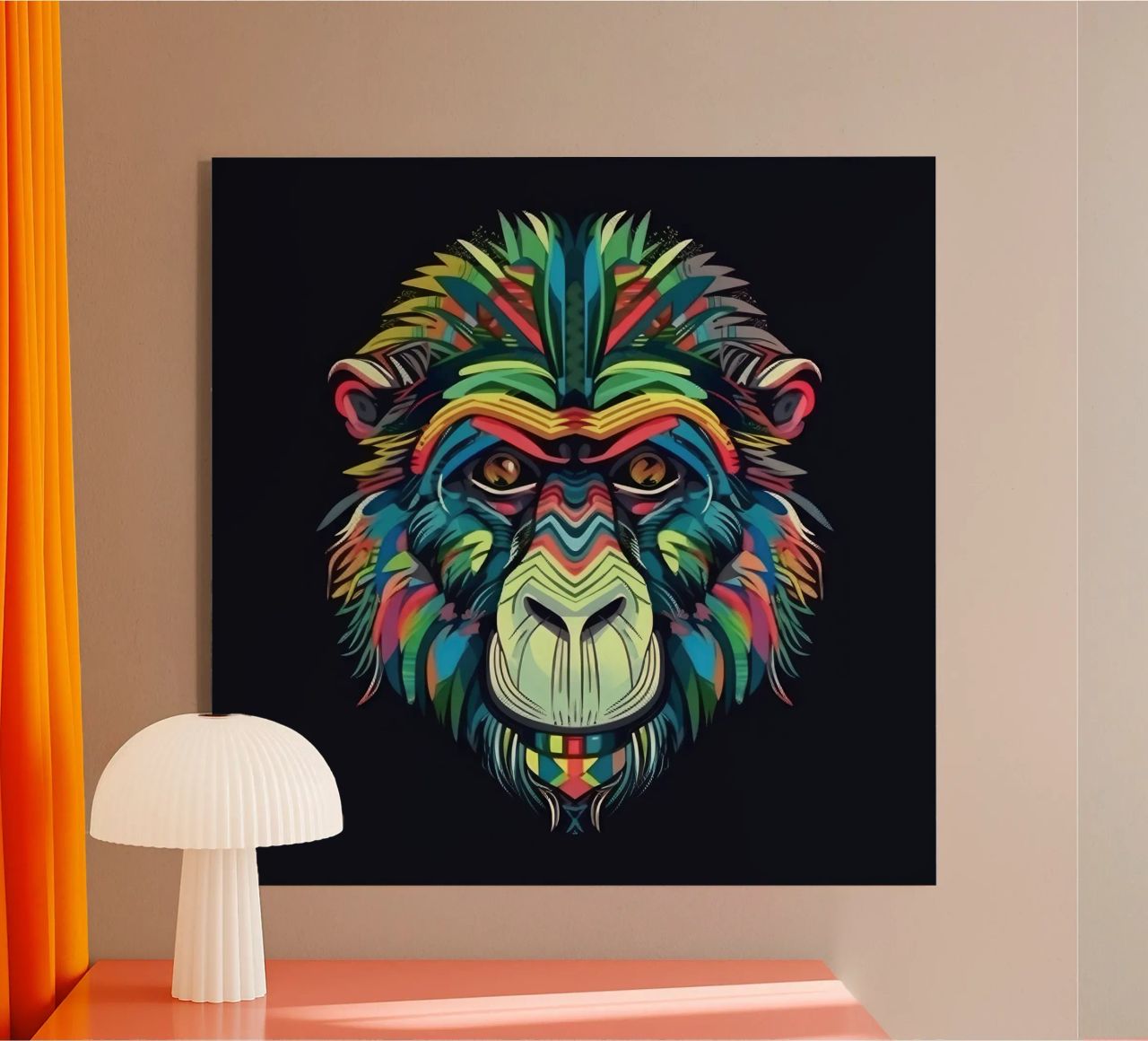 Babbuino Tatoo plexiglass da Animal Portraits