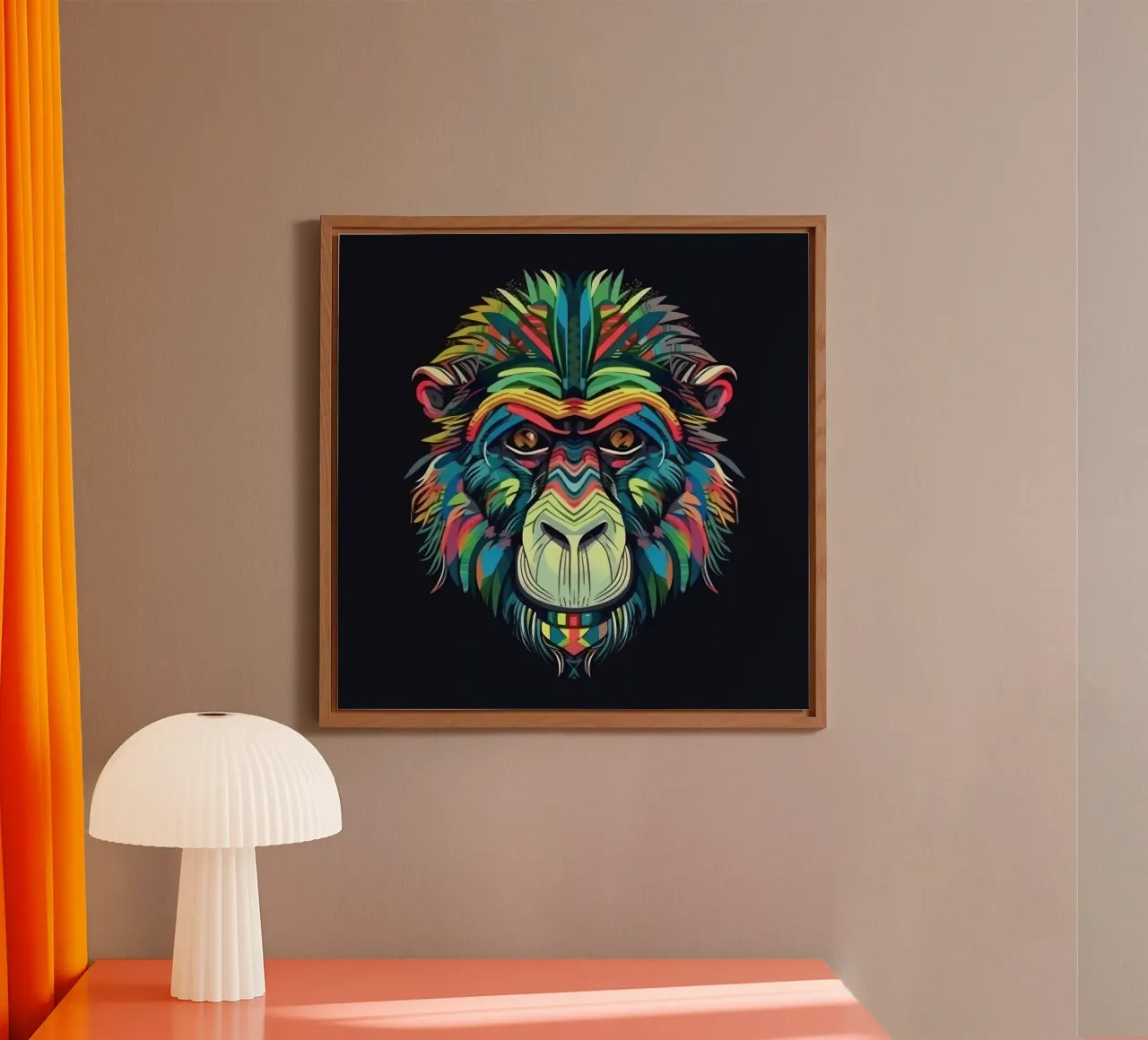 Tatoo Baboon alu-dibond by Animal Portraits