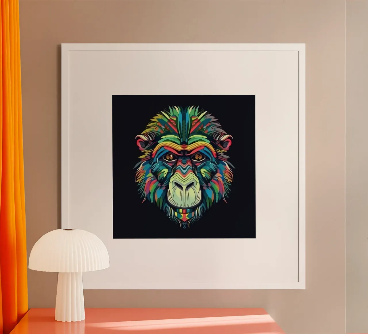 Tatoo Baboon poster de Animal Portraits