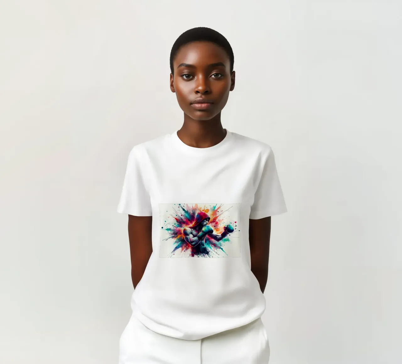 Boxer in acquerello t-shirt da 🎁 ARTVI-SHOP