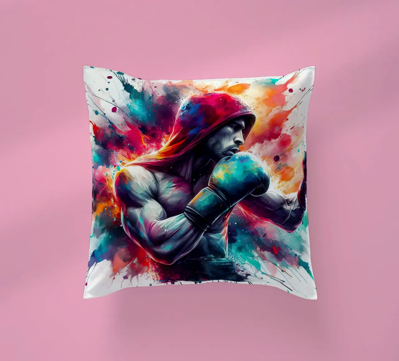 Boxer in acquerello cuscino da ARTVI-SHOP
