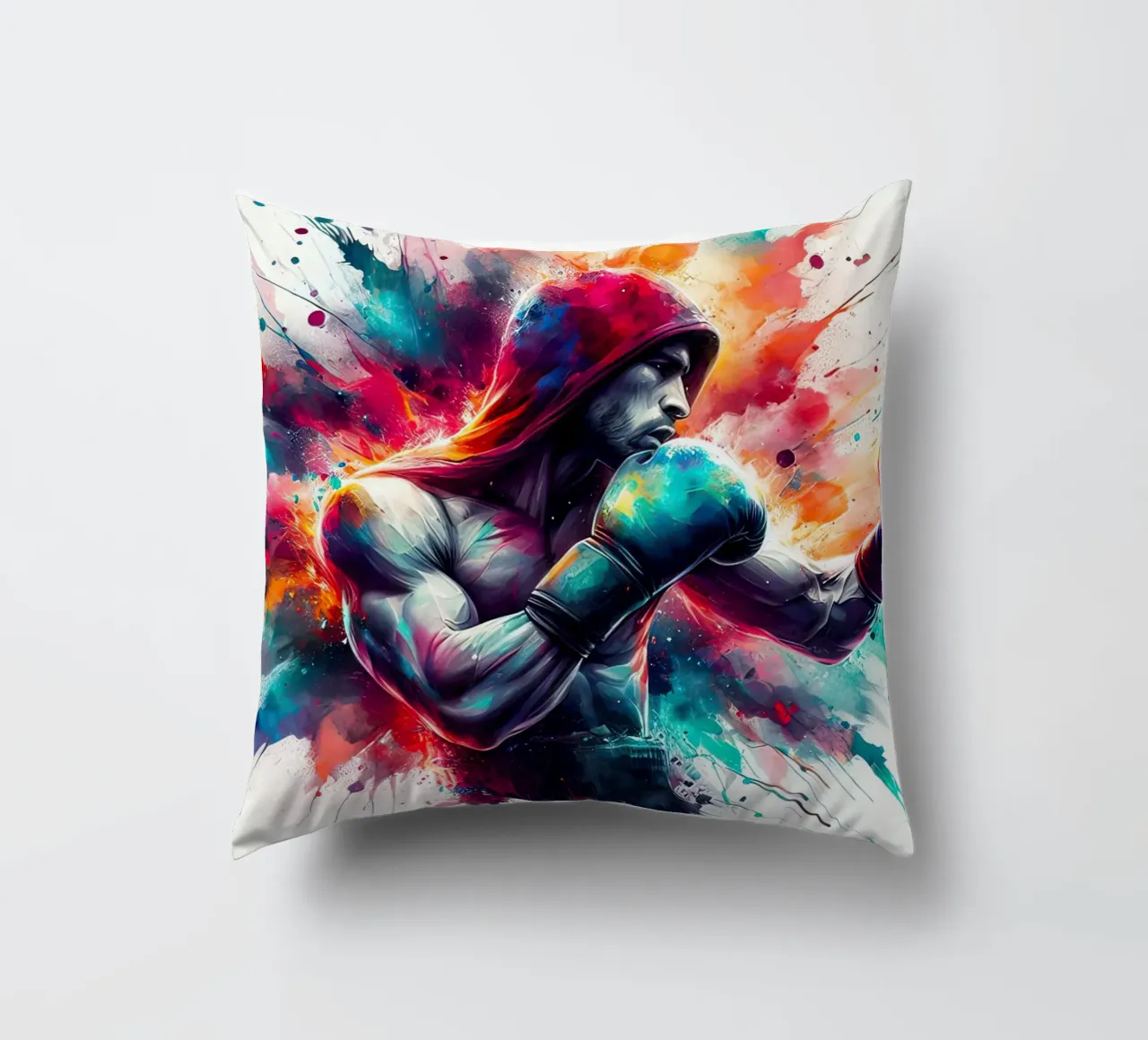 Boxer in acquerello cuscino da ARTVI-SHOP