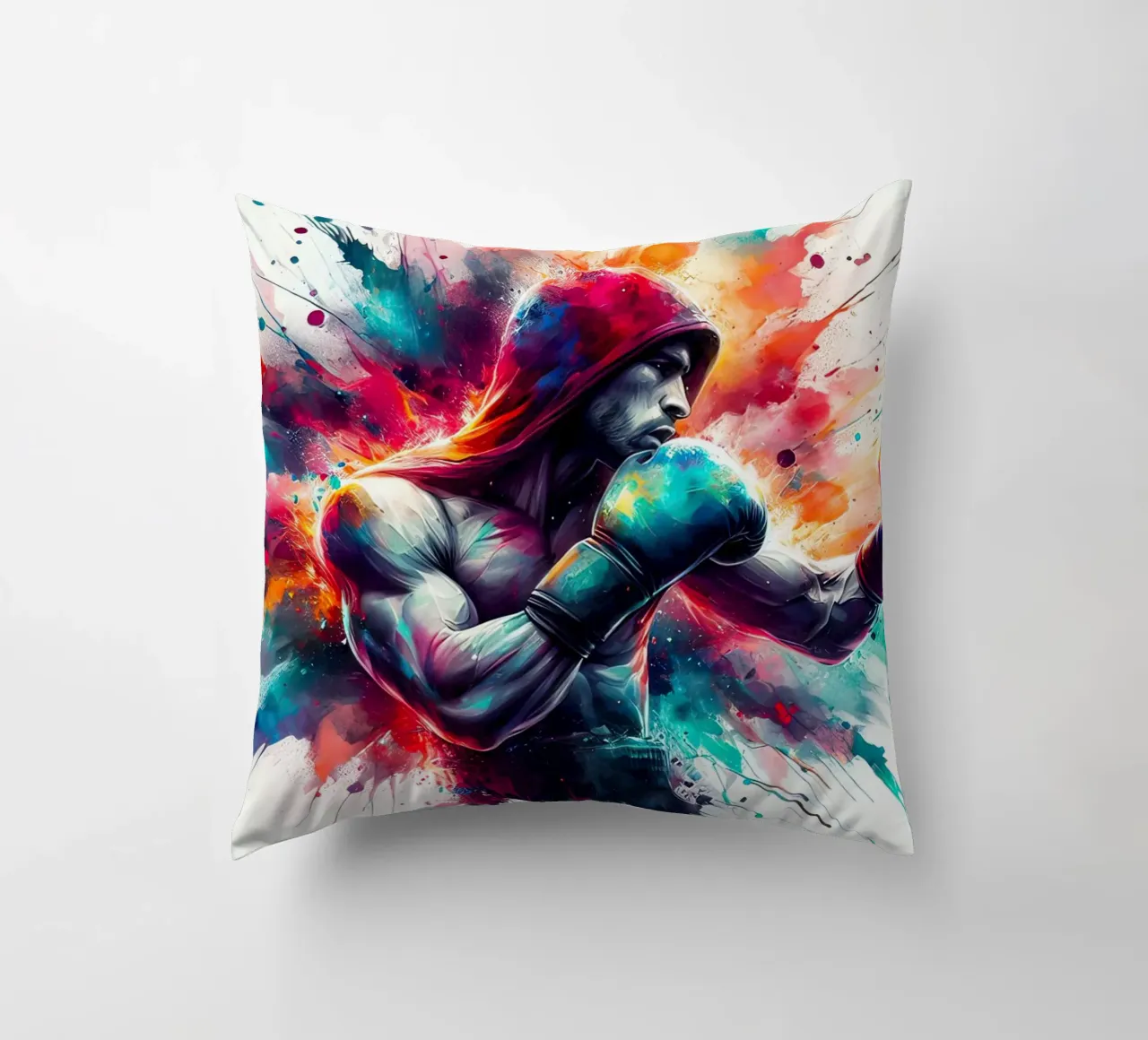 Boxer in acquerello cuscino da ARTVI-SHOP