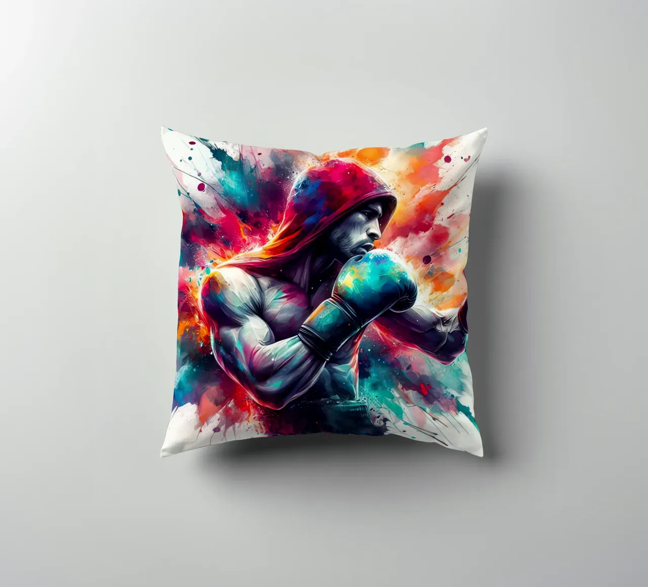 Boxer in acquerello cuscino da ARTVI-SHOP