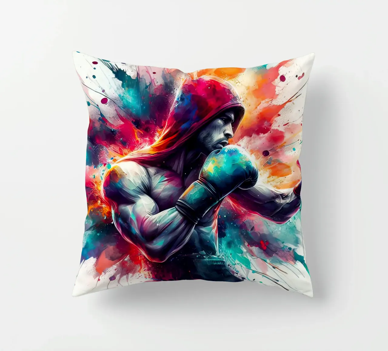 Boxer in acquerello cuscino da ARTVI-SHOP