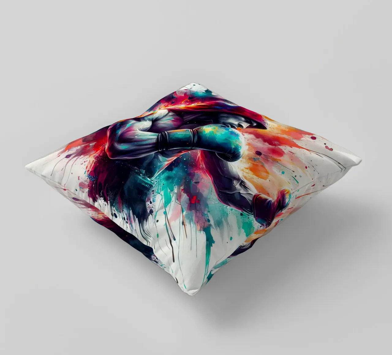 Boxer in acquerello cuscino da ARTVI-SHOP