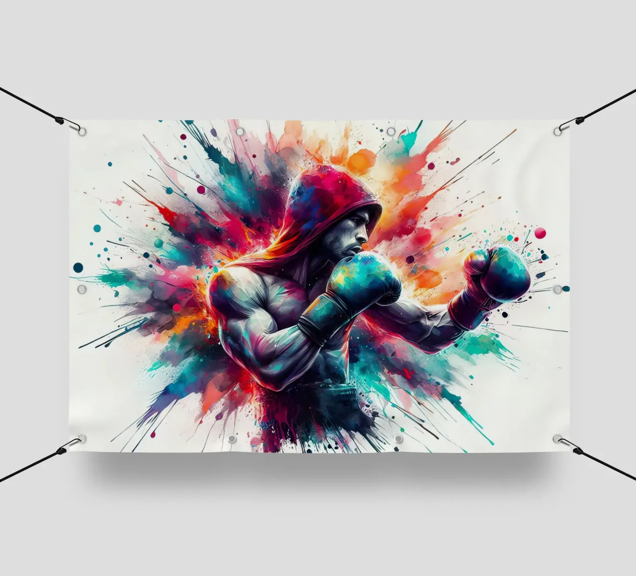 Boxer in acquerello telo in pvc da ARTVI-SHOP