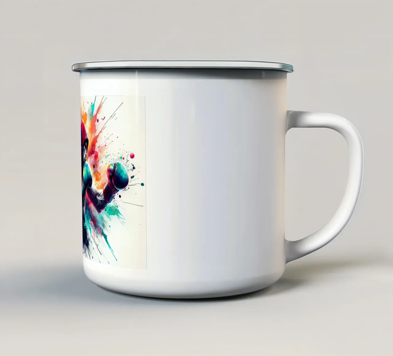 Boxer in acquerello tazza in smalto da ARTVI-SHOP