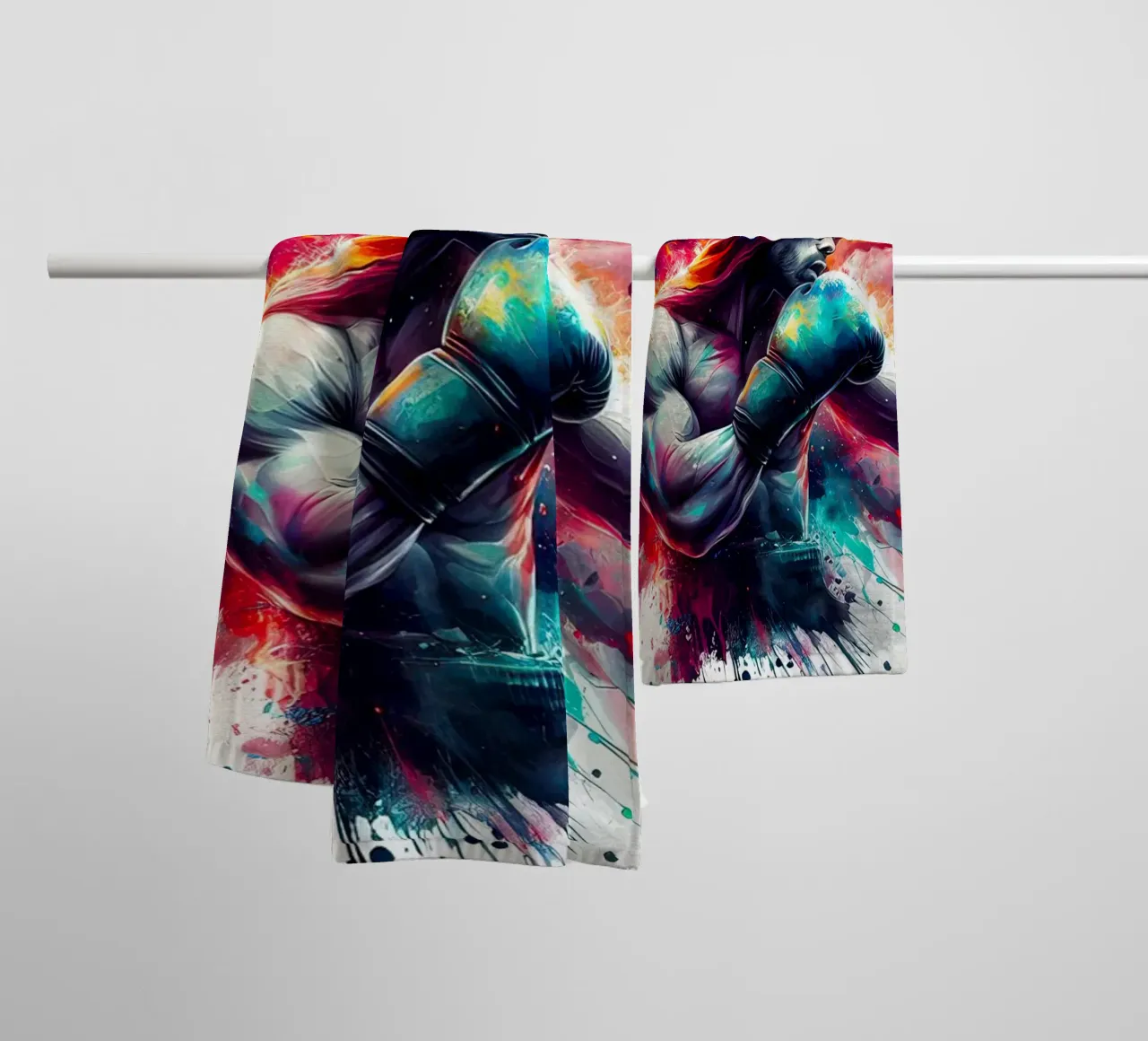 Boxer in acquerello asciugamano da bagno da 🎁 ARTVI-SHOP
