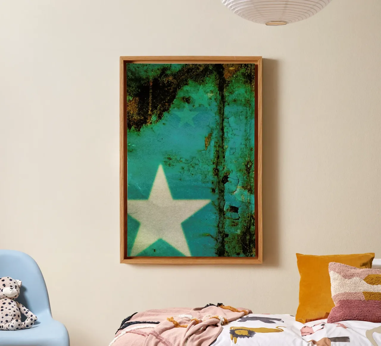 Man City canvas met Baklijst van David Curry