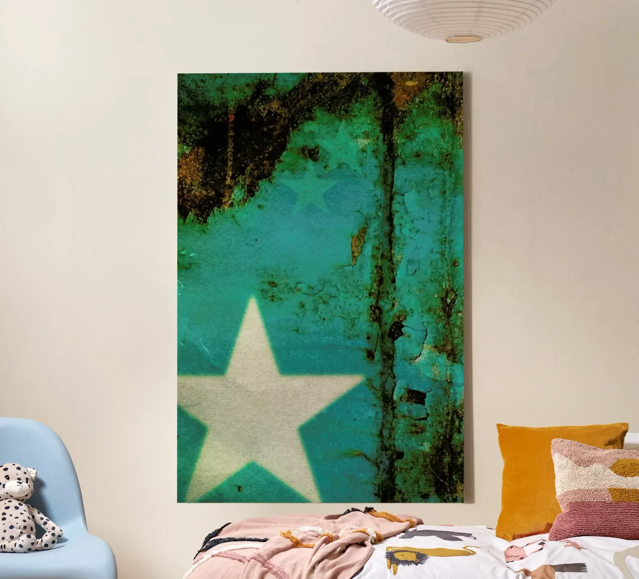 Man City canvas met Baklijst van David Curry