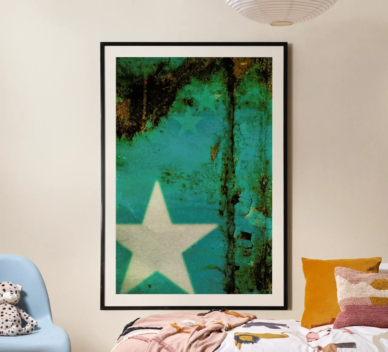 Man City poster con telaio in plastica da David Curry