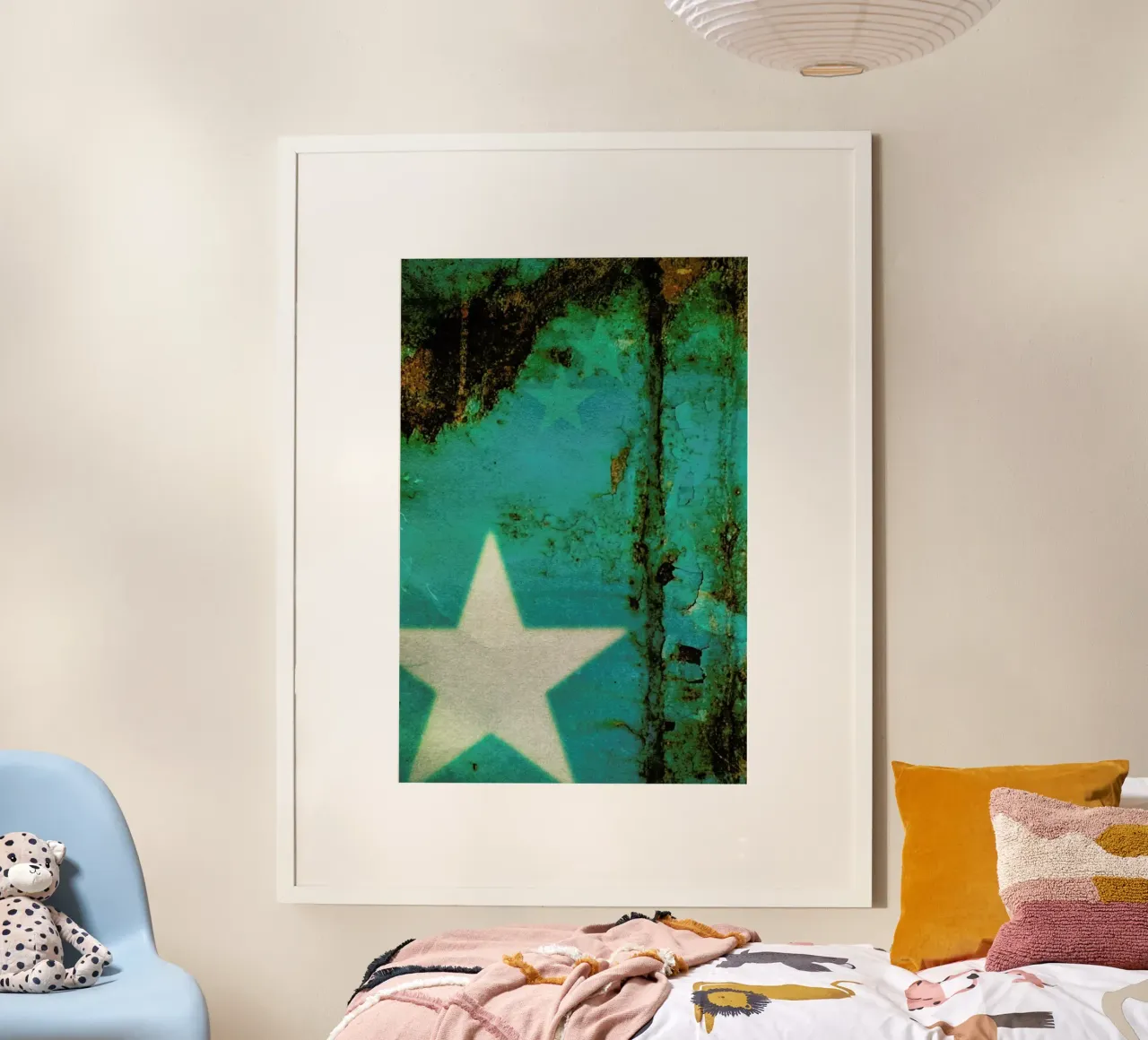 Man City poster con telaio in plastica da David Curry