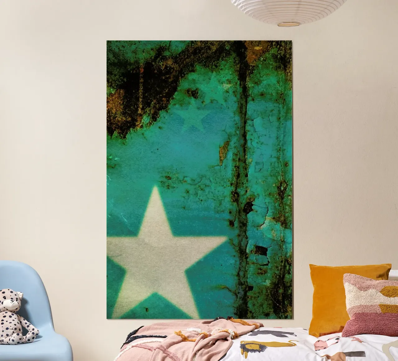 Man City poster con telaio in plastica da David Curry