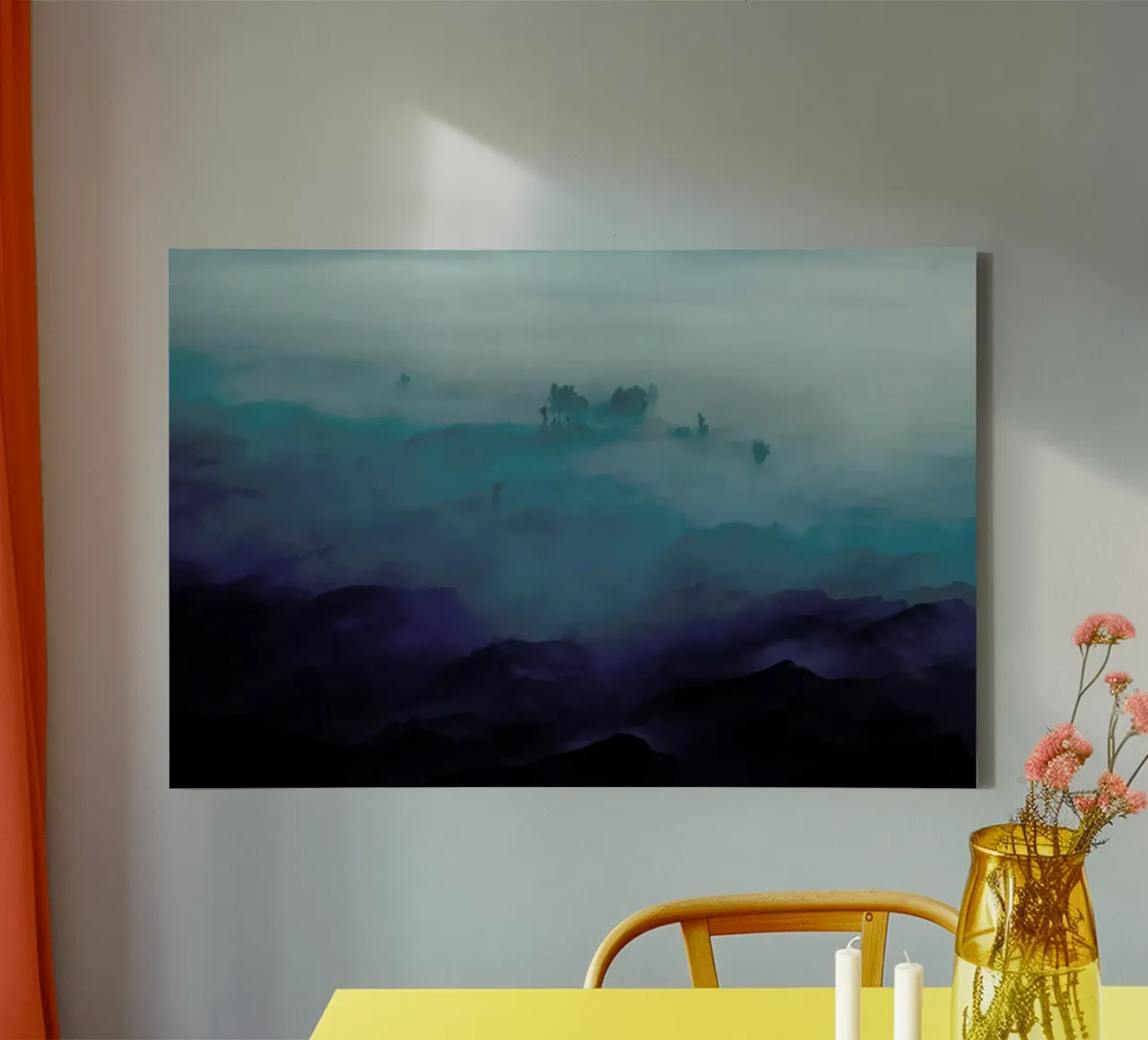 Land of Fog - Rudi Gunawan canvas met Baklijst van Pictufy