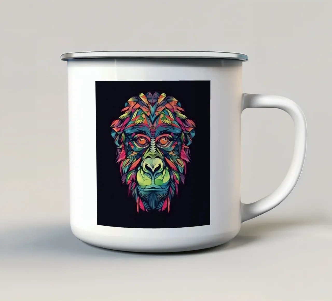 Babbuino Tatoo tazza in smalto da Animal Portraits